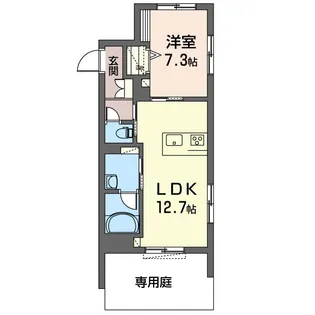 イーハトーブ美園【1階】の間取り