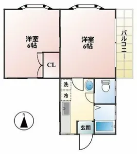 アパートメントのだめ【2階】の間取り