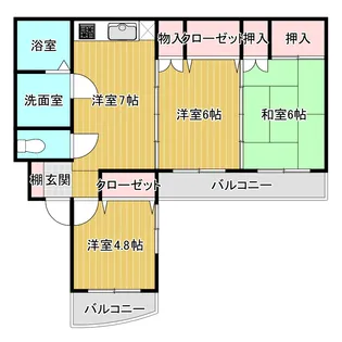 グランドゥールYUASA【1階】の間取り
