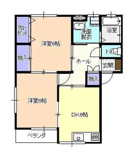 コーポウェーブ【1階】の間取り