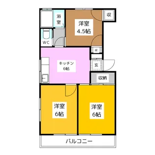 第1松本コーポ【2階】の間取り