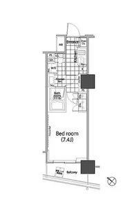 パークハビオ赤坂タワー【11階】の間取り