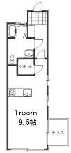 Mシャトーオーク【1階】の間取り
