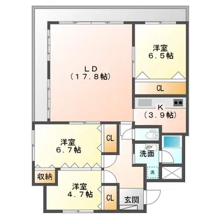 ベルレジョン【3階】の間取り