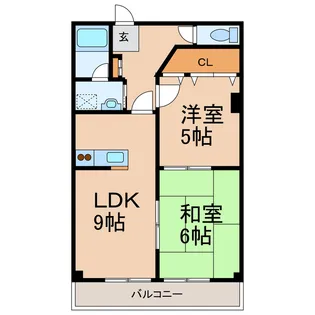 2DKの間取り画像