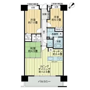 3LDKの間取り画像