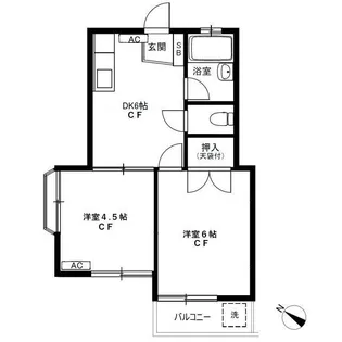ララ東林間【2階】の間取り