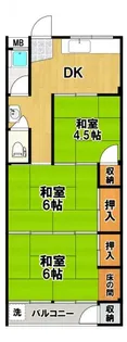 高田マンション【1階】の間取り