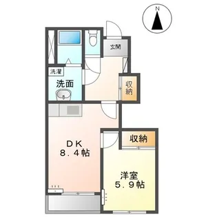 メイプルハイツK【1階】の間取り