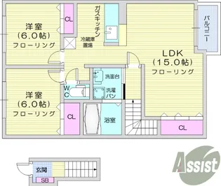 Laurel F.A【2階】の間取り