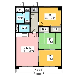 ハピネス五反田【4階】の間取り