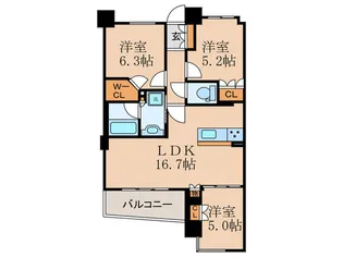 ウィルローズ京都御陵【5階】の間取り