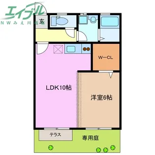 パインヒルズ【1階】の間取り