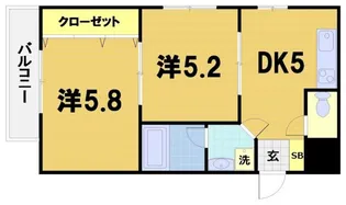 松山サザンクロス【3階】の間取り