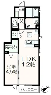 エミネンス・アン【1階】の間取り