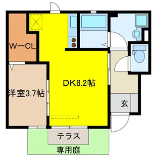 岐阜県大垣市笠木町【アパート】の間取り