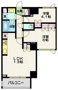 パルテメゾン中落合【5階】の間取り