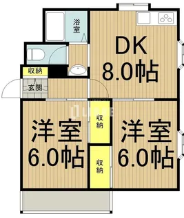 東京都日野市大字石田【アパート】の間取り