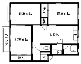 グリーンハイツ河合【2階】の間取り