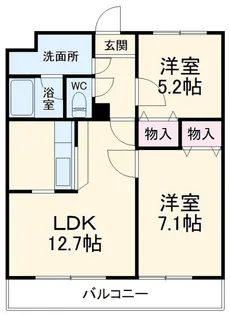 グランディHASE【3階】の間取り