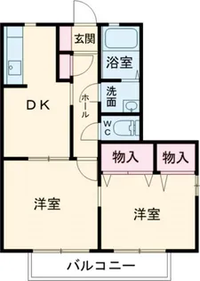 2DKの間取り画像