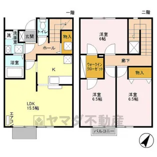 グランディパレス A【2階】の間取り