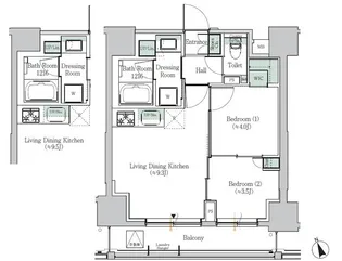 ワンルーフレジデンス浅草橋【13階】の間取り