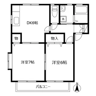 メゾニティ北矢三A【1階】の間取り