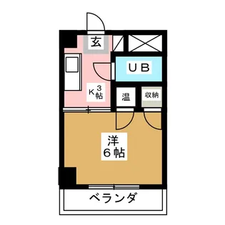 ベルメゾン白川【9階】の間取り