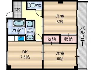 ヴィラオリエント【1階】の間取り