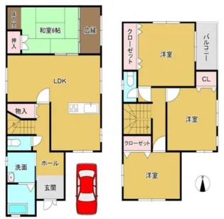 奈良県生駒郡三郷町勢野西5【一戸建】の間取り