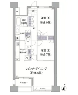 東京都品川区上大崎2【マンション】の間取り