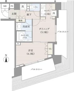 セントラルレジデンス番町シティタワー【10階】の間取り