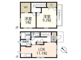 エシト ファミーユ【1階】の間取り