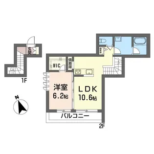 シャーメゾンどりこの【2階】の間取り