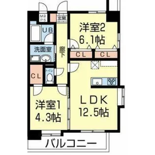 アンクレージュ菊陽【2階】の間取り