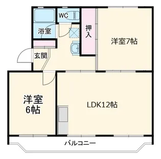 秋山ハイツ【1階】の間取り