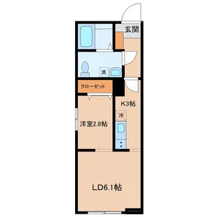 メリディアン柳生 壱番館【3階】の間取り