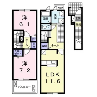 ベルローズBの間取り
