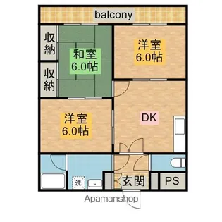 茨城県神栖市筒井【マンション】の間取り