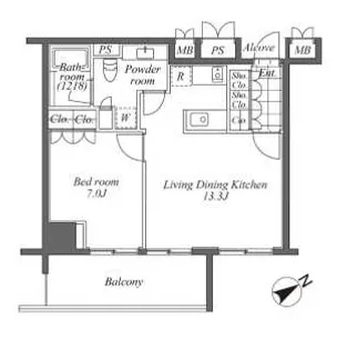 オーパスレジデンス恵比寿【4階】の間取り