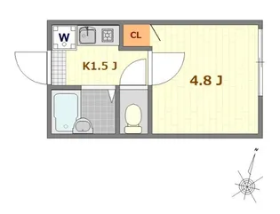 東京都江戸川区北小岩2【アパート】の間取り