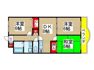 スリーゼヒル【4階】の間取り