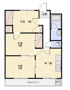 尾野スカイハイツ1【1階】の間取り