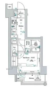 AXASレジデンス目黒東【7階】の間取り