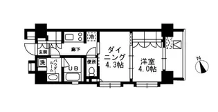 コートラクリア京橋【6階】の間取り