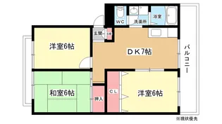 大阪府吹田市千里山西2【マンション】の間取り