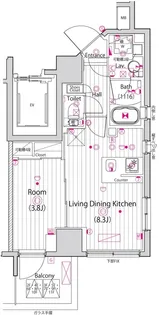 ガーラ・クレスタ横濱関内【11階】の間取り