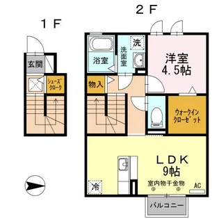 モン・ノーブル A棟【2階】の間取り
