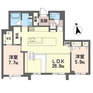 シエル モンティ【1階】の間取り